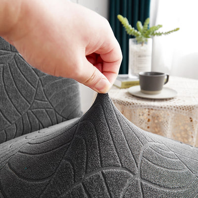 Charcoal Gray Leaf Waterproof Chair Cover