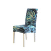 Floral Chair Cover (Navy Blue)