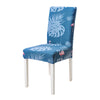 Floral Chair Cover (Blue-Pink)