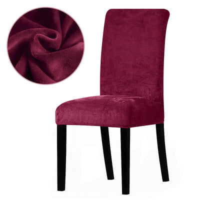 Burgundy Velvet Chair Cover