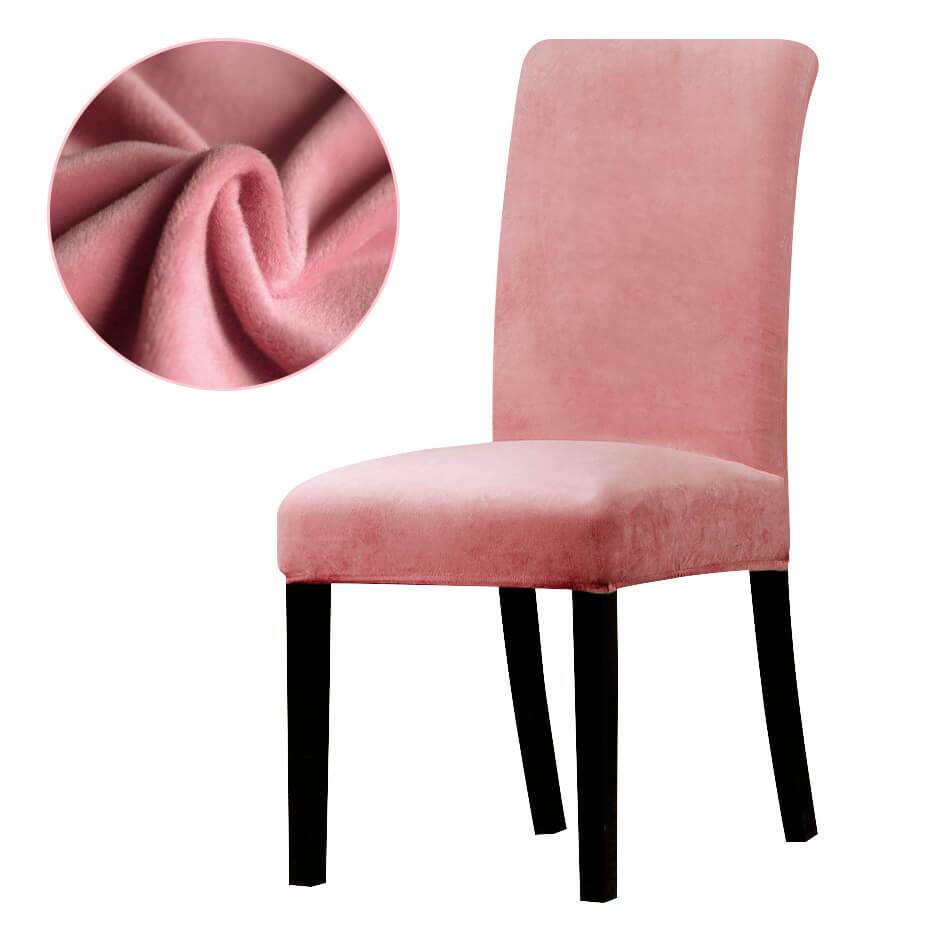 Pink Velvet Chair Cover