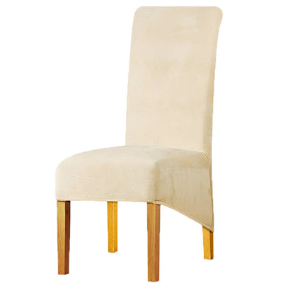 Beige Velvet XL Chair Cover