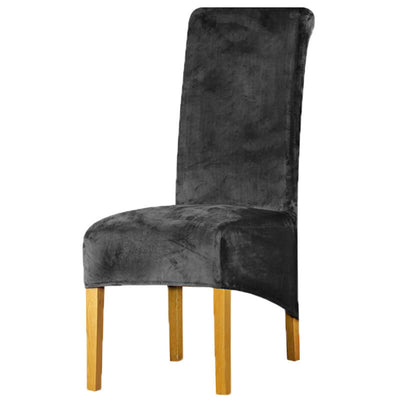 Dark Gray Velvet XL Chair Cover