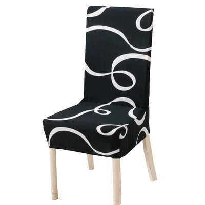 Black Integral Chair Cover