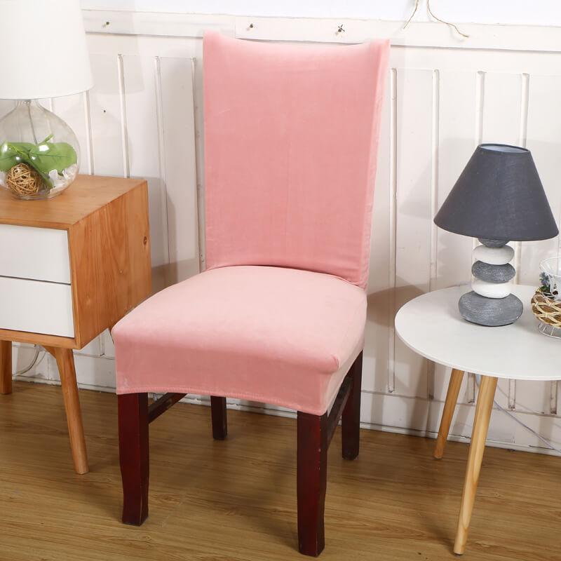 Pink Velvet Chair Cover