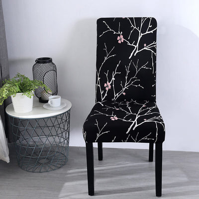 Floral Chair Cover (Black)