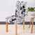 Floral Chair Cover (White-Black)