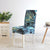 Floral Chair Cover (Navy Blue)