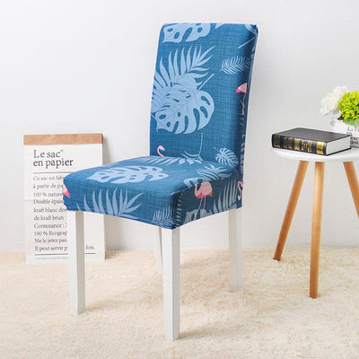 Floral Chair Cover (Blue-Pink)