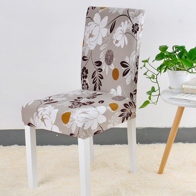 Floral Chair Cover (Grey)