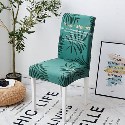 Green Printed Chair Cover