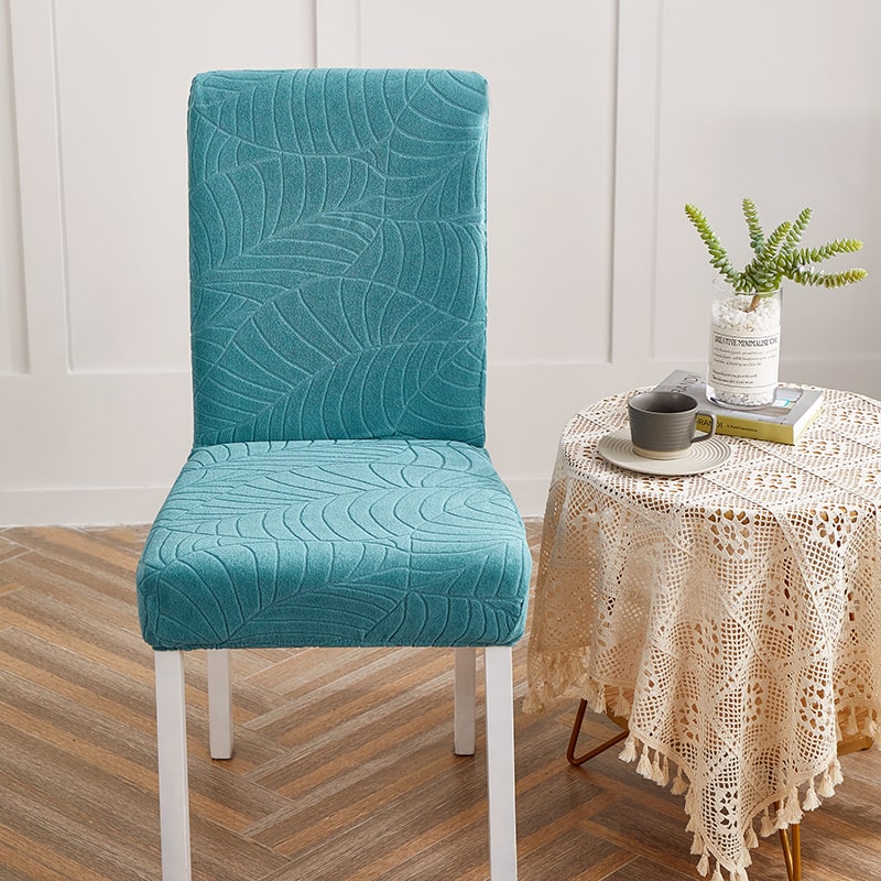 Sky Blue Leaf Waterproof Chair Cover