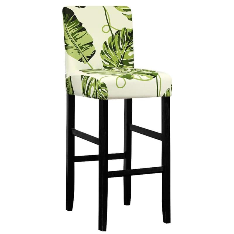 Light Green Forest Pattern Bar Stool Cover