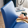 Blue Faux Leather Chair Cover