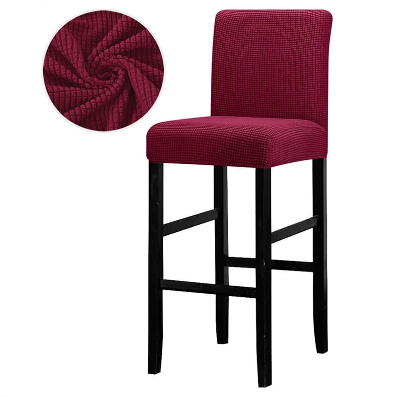 Dark Red Bar Stool Cover