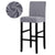 Metallic Gray Bar Stool Cover