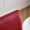 Carmine Red Faux Leather Chair Cover