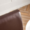 Brown Faux Leather Chair Cover