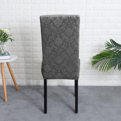 Lys Velvet Chair Cover Charcoal gray