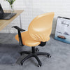 Beige Leather Office Chair Cover