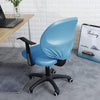 Sky Blue Leather Office Chair Cover