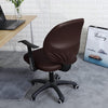 Coffee Leather Office Chair Cover