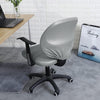 gray leather office chair cover