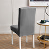 Anthracite Gray Faux Leather Chair Cover