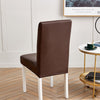 Brown Faux Leather Chair Cover