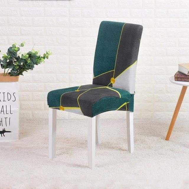 Green and Gray Chair Cover