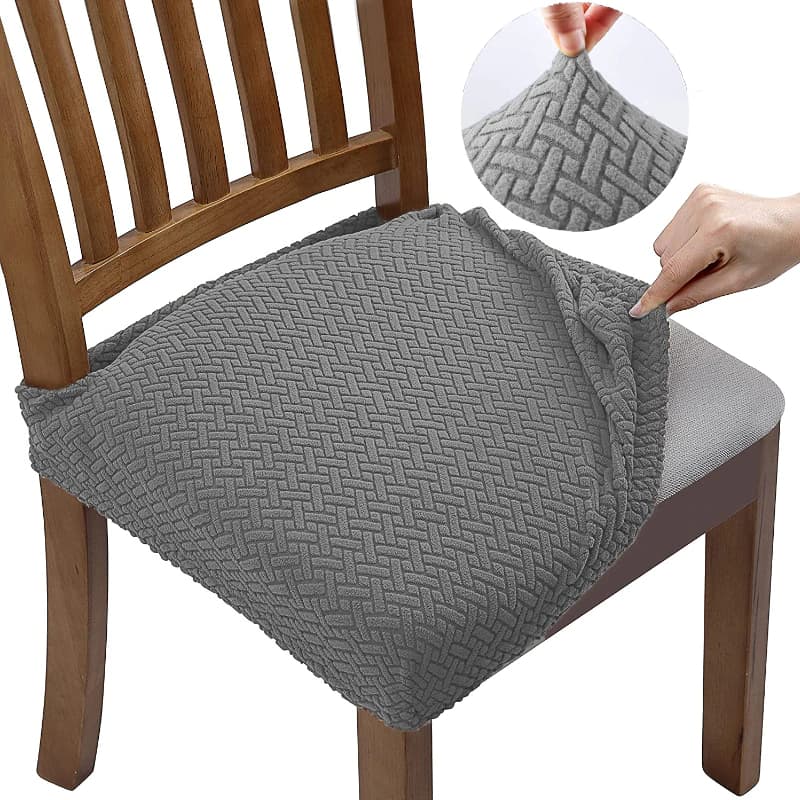 Silver Kitchen Chair Seat Cover