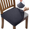 Charcoal Gray Jacquard Chair Seat Cover