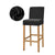 Night Black Velvet Bar Stool Cover