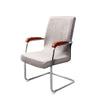 Steel Gray Velvet Office Chair Cover