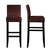 Dark Brown Velvet Bar Stool Cover Arabica