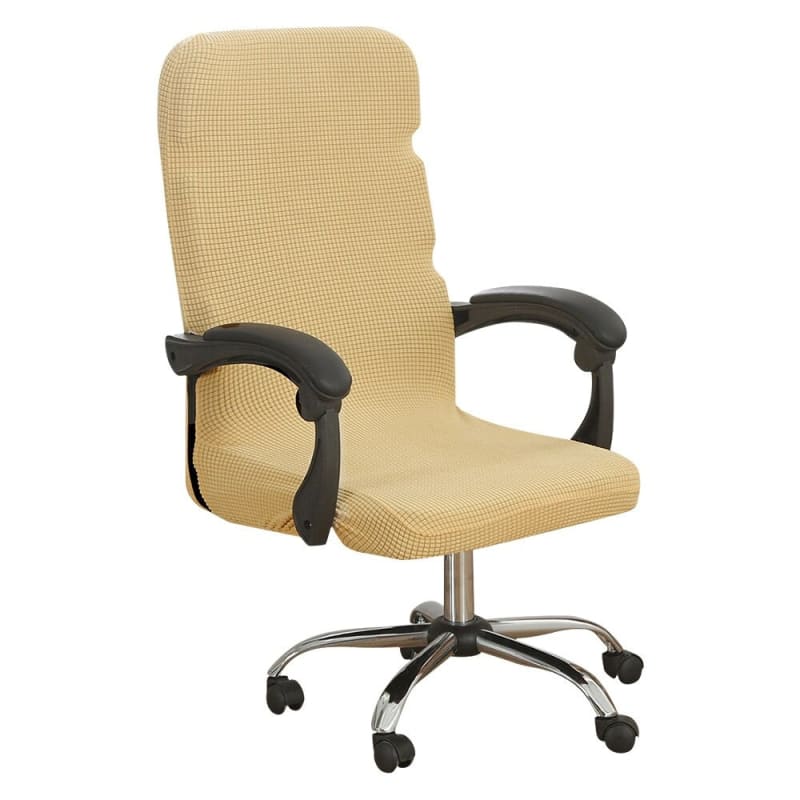 Yellow Beige Office Chair Cover