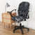 Black Office Chair Cover with White Patterns