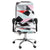 White and Black Patterned Office Chair Cover