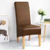 Coffee Brown Faux Leather Deluxe Chair Cover