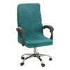 Blue-Green Velvet Office Chair Cover