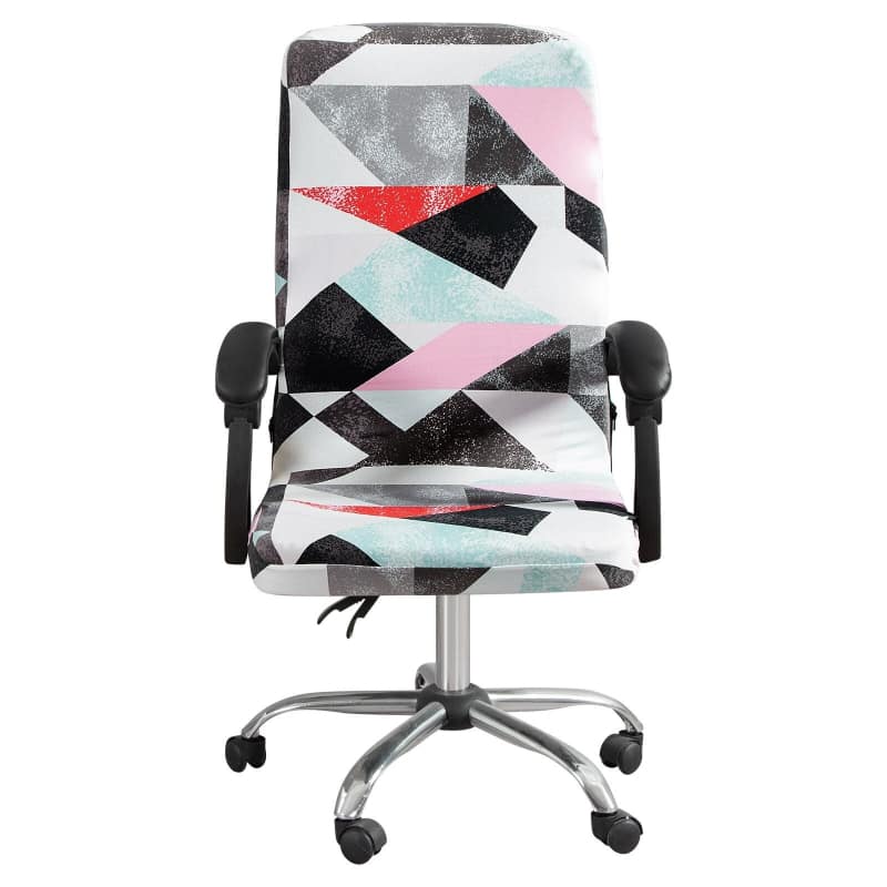 White, Black, Pink and Red Office Chair Cover