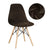 Black Velvet Scandinavian Chair Cover