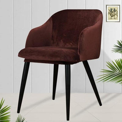 Brown Velvet Scandinavian Chair Cover