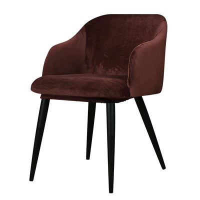 Brown Velvet Scandinavian Chair Cover