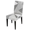 Silver Chair Cover With Geometric Shapes