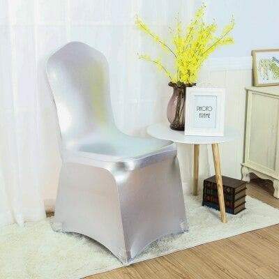 Silver Wedding Chair Cover