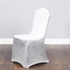 Silver Sequin Wedding Chair Cover