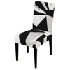 Black and White Geometric Shapes Chair Cover