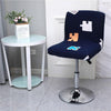 Blue Puzzle Stool Chair Cover