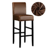 Coffee Brown Faux Leather Bar Stool Cover